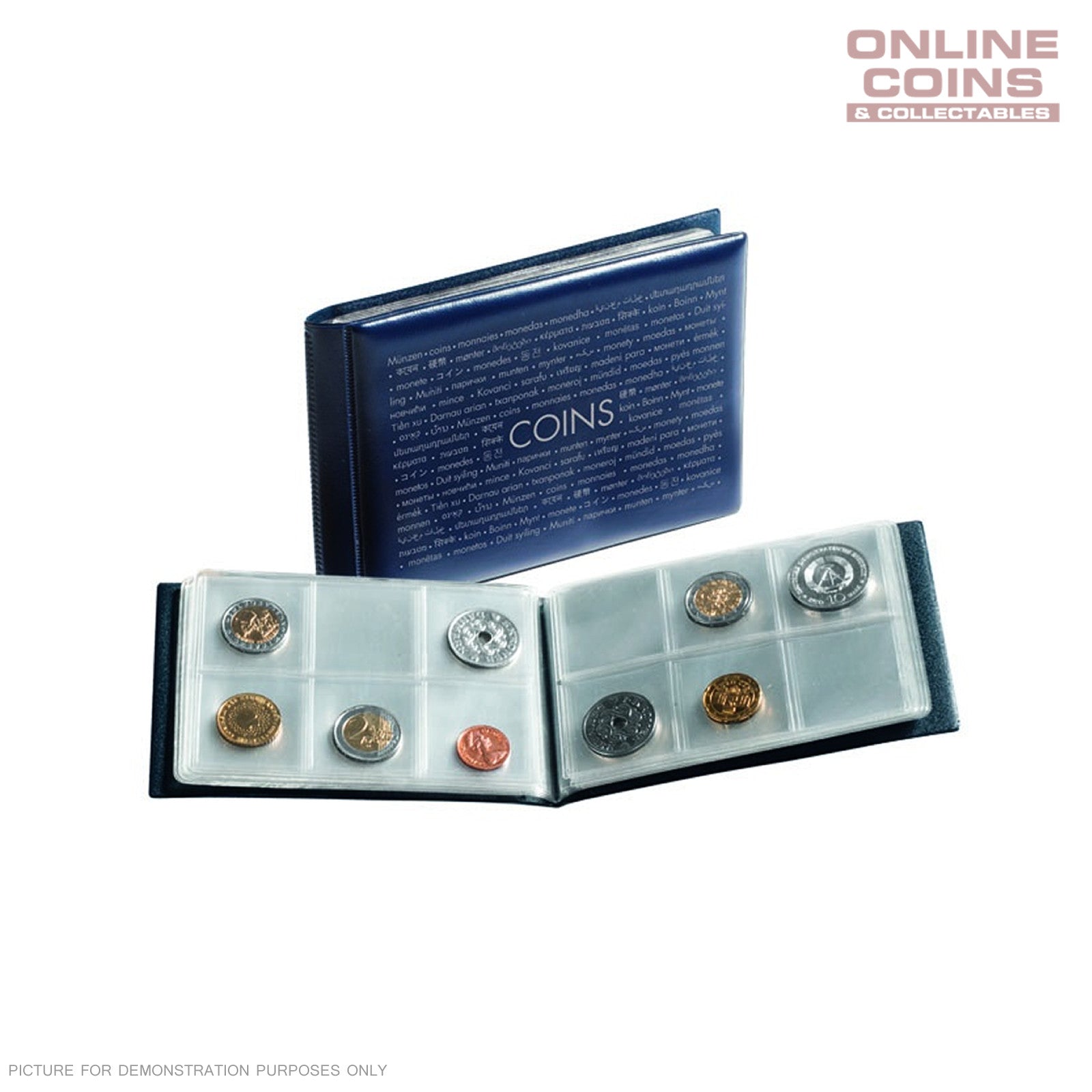 Lighthouse Numis Blue Coin Wallet - Holds 48 Coins Pockets Suitable for Australian .50c